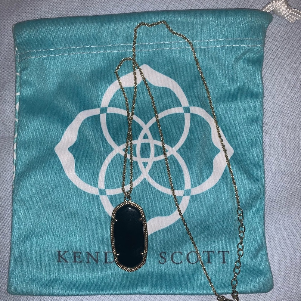 Kendra Scott Black Pendant Statement Necklace